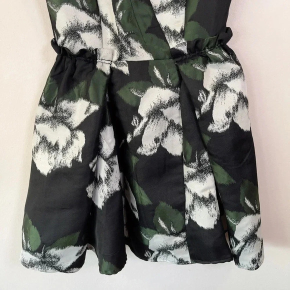 Asos Sleeveless Jewelled Collar  Floral Fit And Flare Dress - Picture 5 of 11